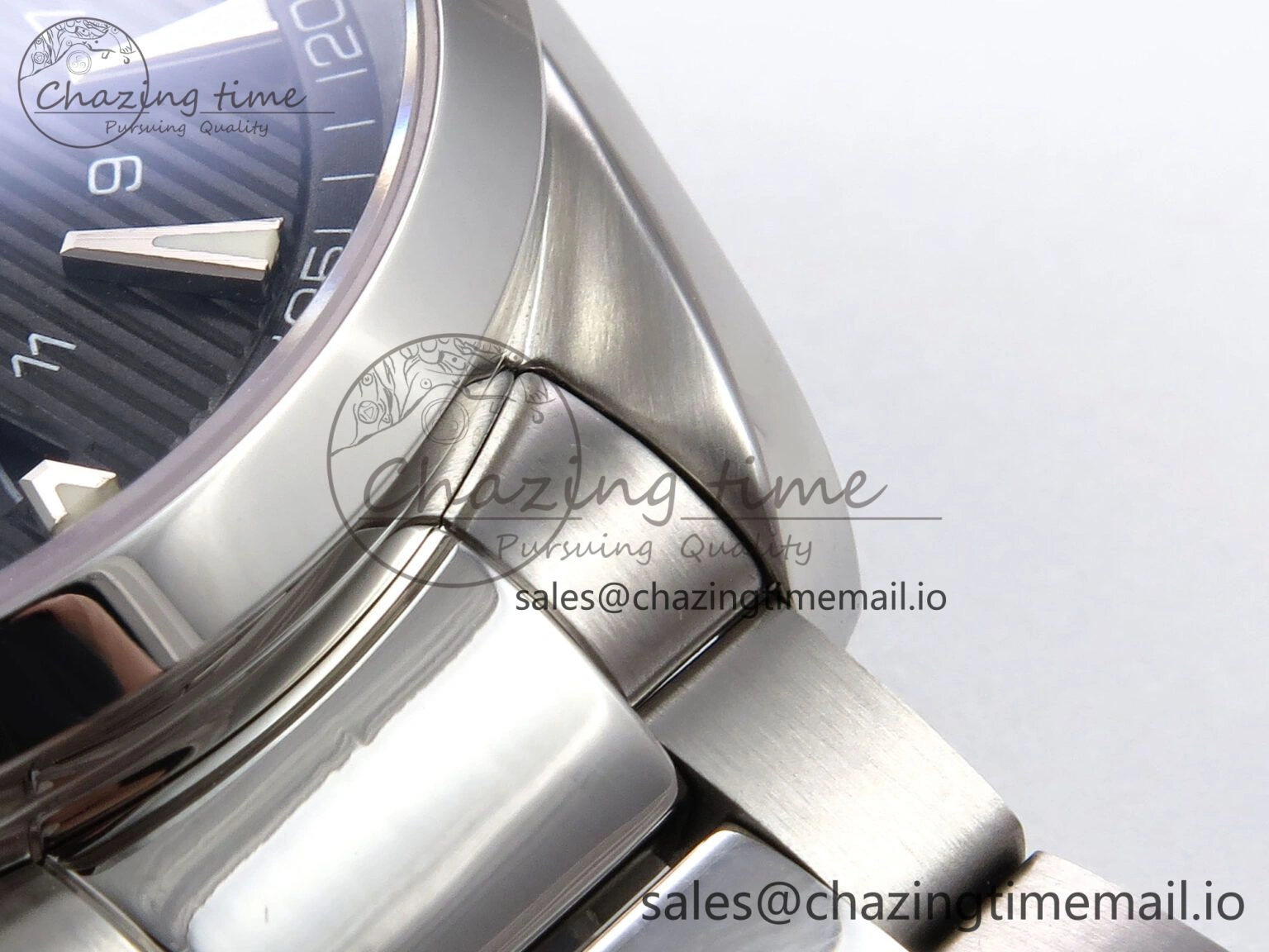 Aqua Terra 150M GMT OMF 1:1 Best Edition Black Textured Dial on SS Bracelet A Lightweight 7711