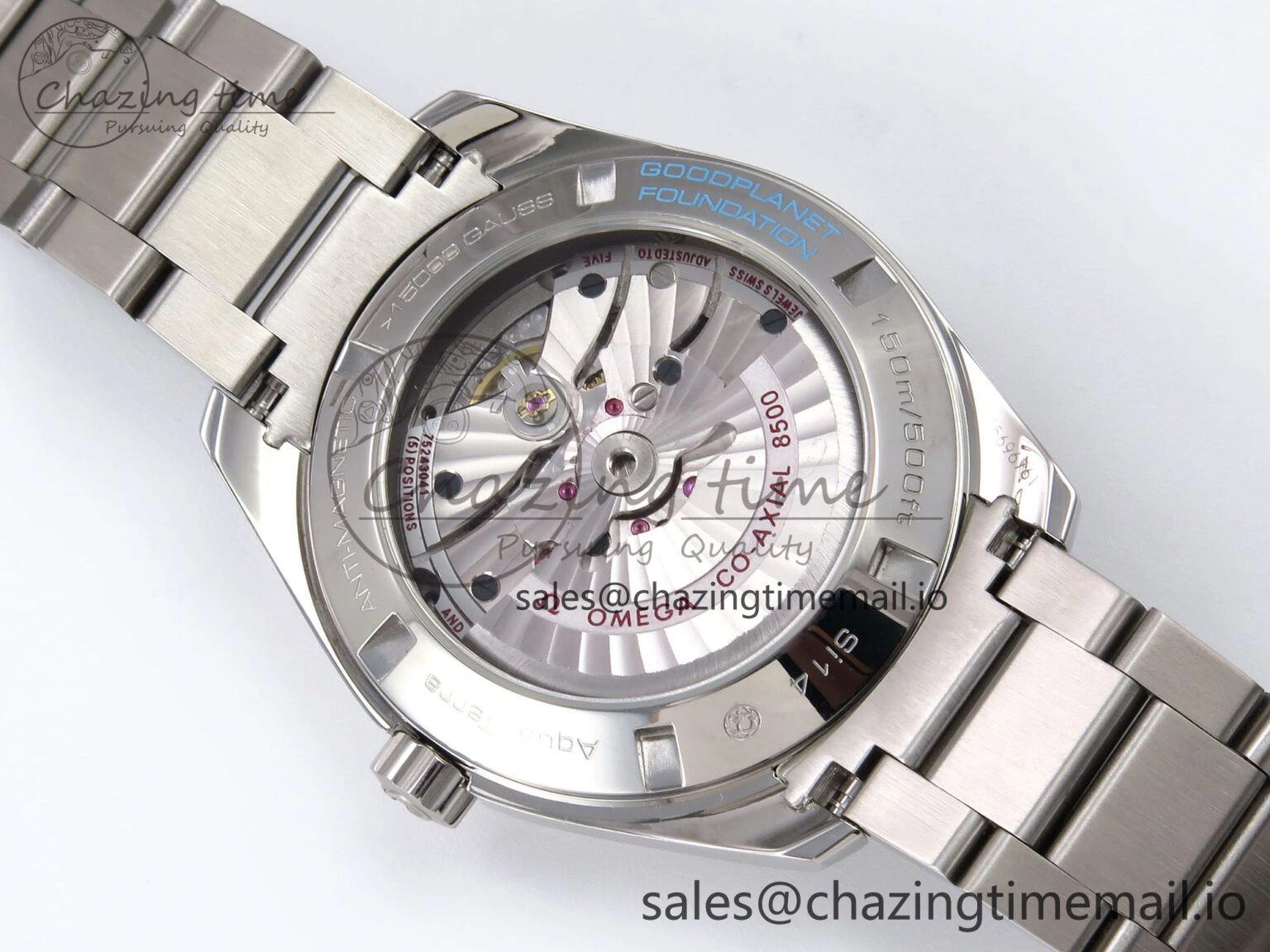 Aqua Terra 150M GMT OMF 1:1 Best Edition White Blue Dial on SS Bracelet A NewStyle 7709