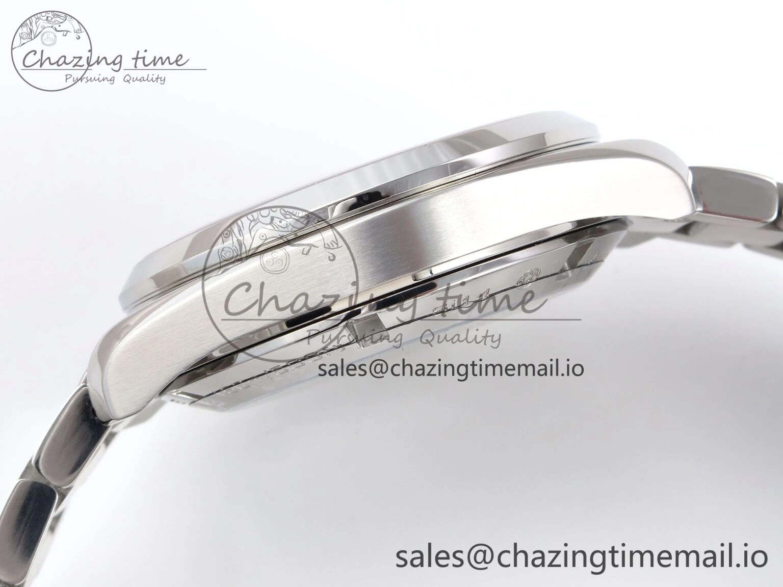 FlexibleFit Aqua Terra 150M GMT OMF 1:1 Best Edition White RG Textured Dial on SS Bracelet A 7714