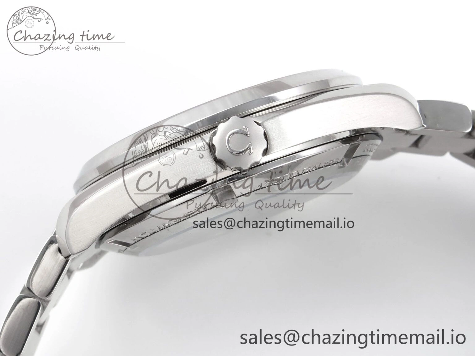 FlexibleFit Aqua Terra 150M GMT OMF 1:1 Best Edition White RG Textured Dial on SS Bracelet A 7714