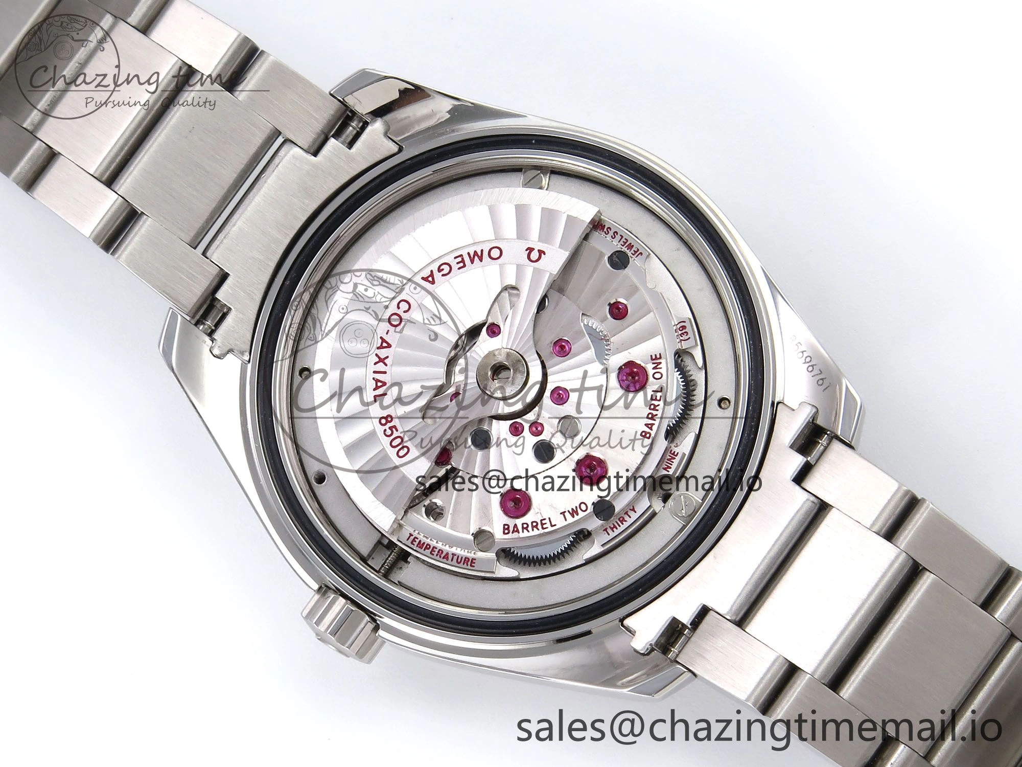 FlexibleFit Aqua Terra 150M GMT OMF 1:1 Best Edition White RG Textured Dial on SS Bracelet A 7714