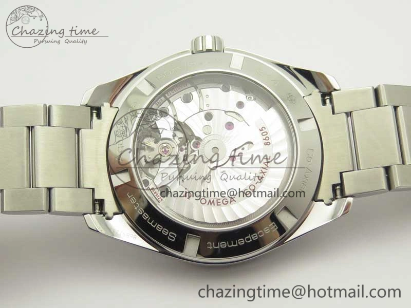 Aqua Terra 150M GMT SS VSF 1:1 Best Edition Blue Textured Dial on SS Bracelet A8605 Super Clone MultiPurpose 8054