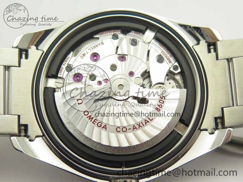 Aqua Terra 150M GMT SS VSF 1:1 Best Edition Blue Textured Dial on SS Bracelet A8605 Super Clone MultiPurpose 8054