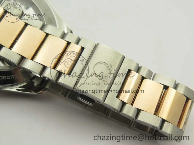 Affordable Aqua Terra 150M GMT SS RG VSF 1:1 Best Edition Brown Textured Dial on SS RG Bracelet A8605 Super Clone 8058
