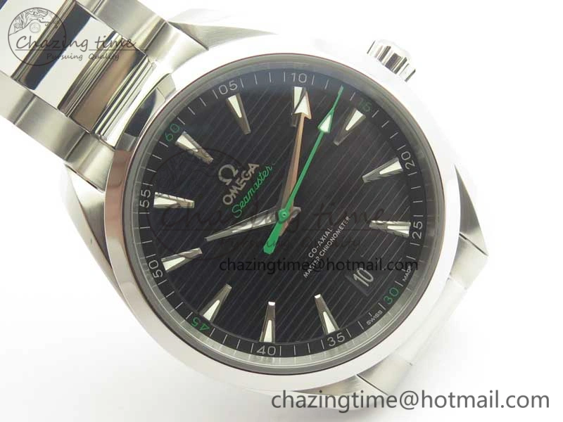 SportInspired Aqua Terra 150M Master Chronometers VSF 1:1 Best Edition Black Dial Green Hand on SS Bracelet A8900 Super Clone 8008