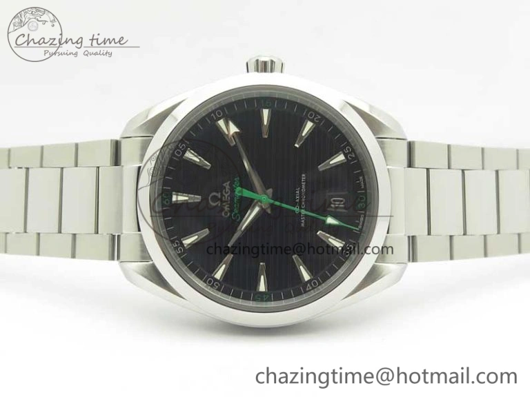 SportInspired Aqua Terra 150M Master Chronometers VSF 1:1 Best Edition Black Dial Green Hand on SS Bracelet A8900 Super Clone 8008