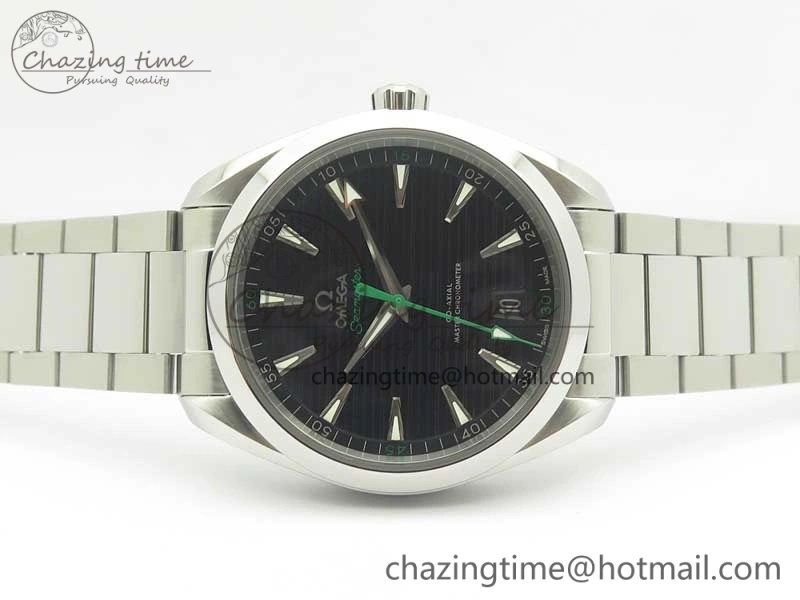 SportInspired Aqua Terra 150M Master Chronometers VSF 1:1 Best Edition Black Dial Green Hand on SS Bracelet A8900 Super Clone 8008