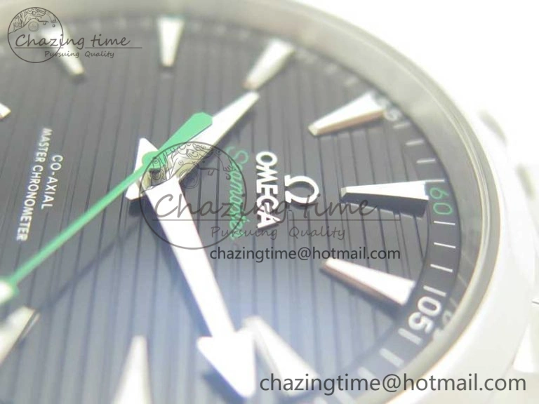 SportInspired Aqua Terra 150M Master Chronometers VSF 1:1 Best Edition Black Dial Green Hand on SS Bracelet A8900 Super Clone 8008