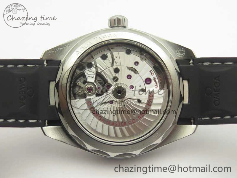 SoftTouch Aqua Terra 150M Master Chronometers VSF 1:1 Best Edition Black Dial SS Hand on Black Rubber Strap A8900 Super Clone 8005