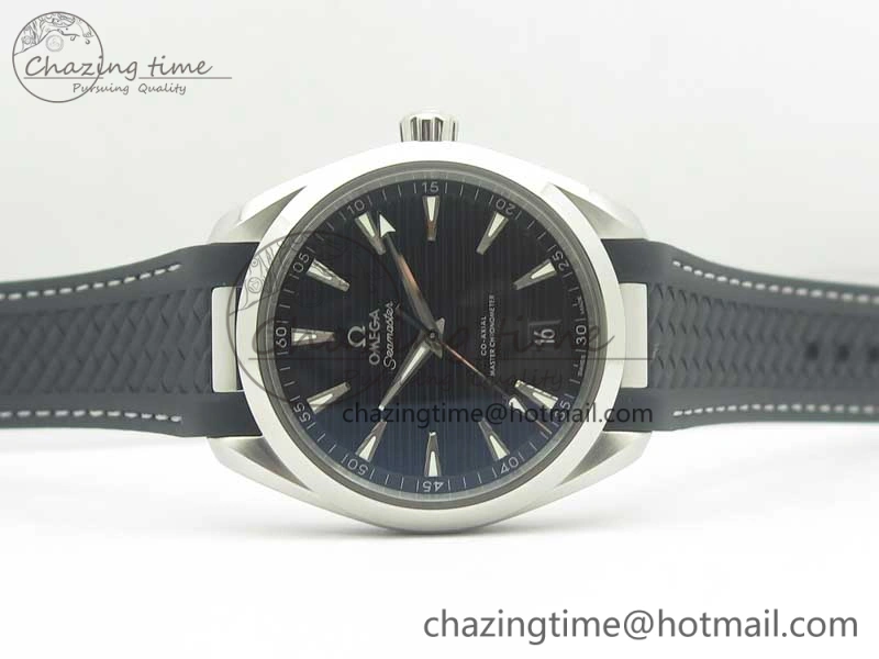 SoftTouch Aqua Terra 150M Master Chronometers VSF 1:1 Best Edition Black Dial SS Hand on Black Rubber Strap A8900 Super Clone 8005