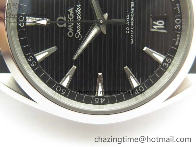 SoftTouch Aqua Terra 150M Master Chronometers VSF 1:1 Best Edition Black Dial SS Hand on Black Rubber Strap A8900 Super Clone 8005