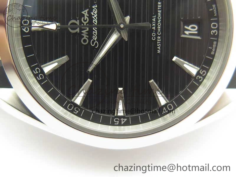 SoftTouch Aqua Terra 150M Master Chronometers VSF 1:1 Best Edition Black Dial SS Hand on Black Rubber Strap A8900 Super Clone 8005