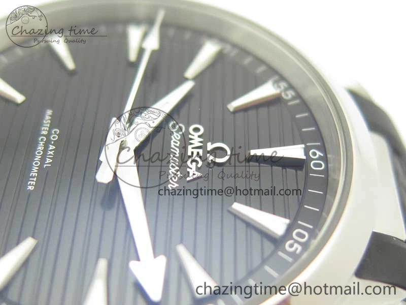 SoftTouch Aqua Terra 150M Master Chronometers VSF 1:1 Best Edition Black Dial SS Hand on Black Rubber Strap A8900 Super Clone 8005