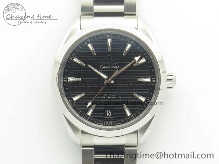 Aqua Terra 150M Master Chronometers VSF 1:1 Best Edition Black Dial SS Hand on SS Bracelet A8900 Super Clone Functional 8009