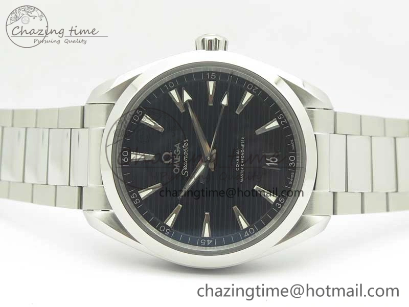 Aqua Terra 150M Master Chronometers VSF 1:1 Best Edition Black Dial SS Hand on SS Bracelet A8900 Super Clone Functional 8009