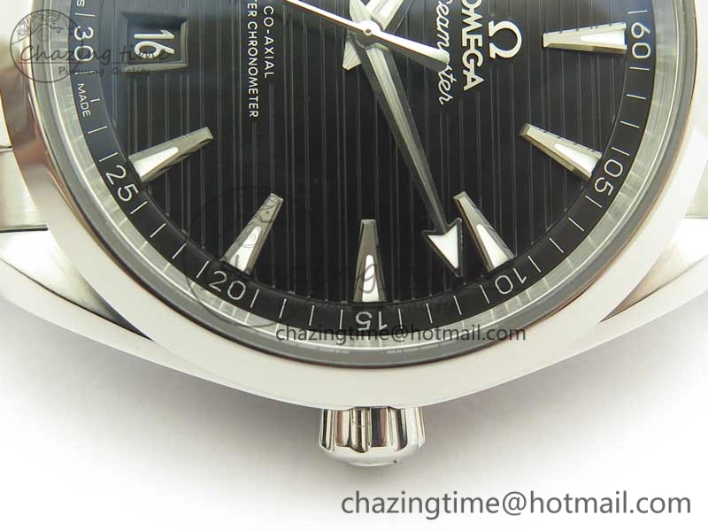Aqua Terra 150M Master Chronometers VSF 1:1 Best Edition Black Dial SS Hand on SS Bracelet A8900 Super Clone Functional 8009