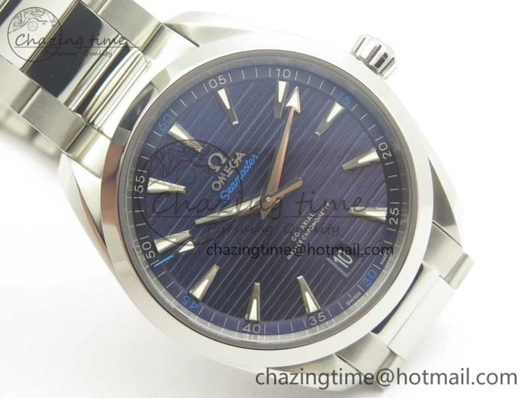 Effortless Aqua Terra 150M Master Chronometers VSF 1:1 Best Edition Deep Blue Dial Silver Hand on SS Bracelet A8900 Super Clone 8013