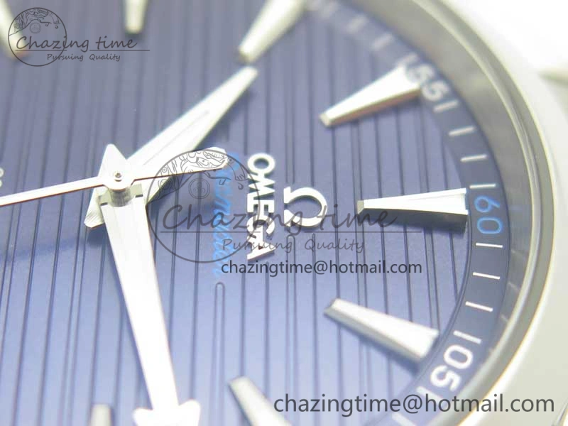 Effortless Aqua Terra 150M Master Chronometers VSF 1:1 Best Edition Deep Blue Dial Silver Hand on SS Bracelet A8900 Super Clone 8013
