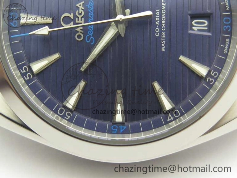 Effortless Aqua Terra 150M Master Chronometers VSF 1:1 Best Edition Deep Blue Dial Silver Hand on SS Bracelet A8900 Super Clone 8013