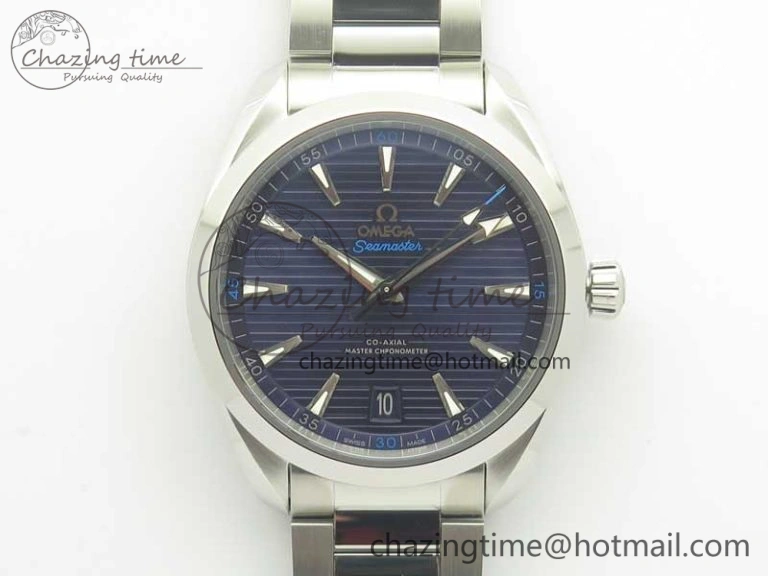 Effortless Aqua Terra 150M Master Chronometers VSF 1:1 Best Edition Deep Blue Dial Silver Hand on SS Bracelet A8900 Super Clone 8013
