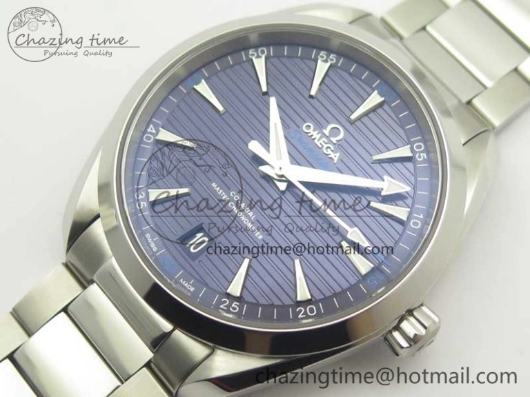 Effortless Aqua Terra 150M Master Chronometers VSF 1:1 Best Edition Deep Blue Dial Silver Hand on SS Bracelet A8900 Super Clone 8013