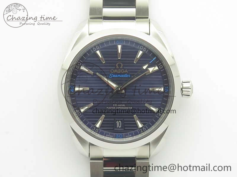 Effortless Aqua Terra 150M Master Chronometers VSF 1:1 Best Edition Deep Blue Dial Silver Hand on SS Bracelet A8900 Super Clone 8013