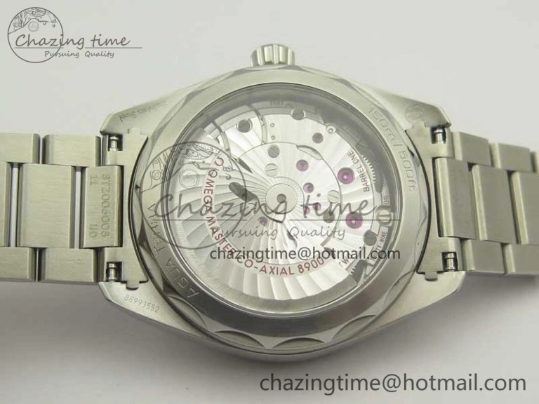 Aqua Terra 150M Master Chronometers VSF 1:1 Best Edition Gray Dial Blue Hand on SS Bracelet A8900 Super Clone AllSeason 8006