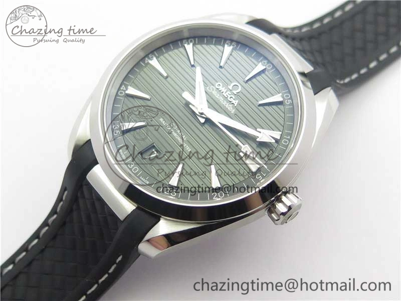 Aqua Terra 150M Master Chronometers VSF 1:1 Best Edition Green Dial on Black Rubber Strap A8900 Super Clone (2 Straps) Practical 7915