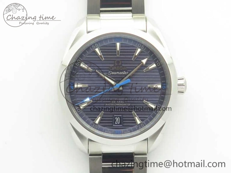 Aqua Terra 150M Master Chronometers VSF 1:1 Best Edition Light Blue Dial Blue Hand on SS Bracelet A8900 Super Clone Unique 8014
