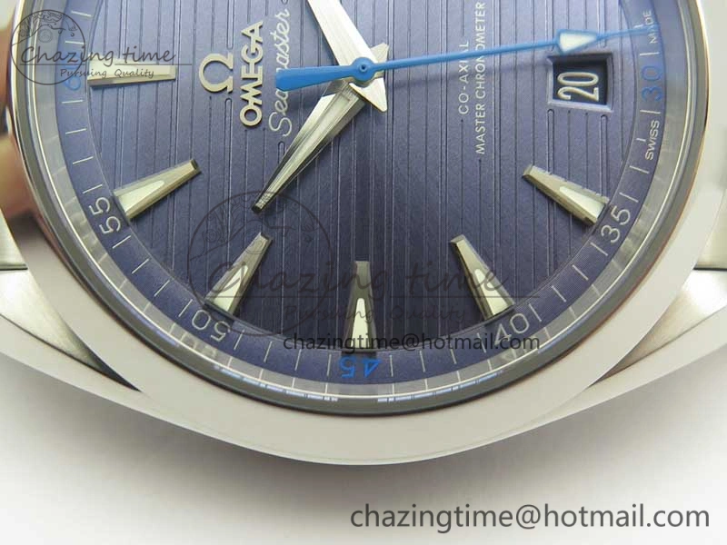 Aqua Terra 150M Master Chronometers VSF 1:1 Best Edition Light Blue Dial Blue Hand on SS Bracelet A8900 Super Clone Unique 8014