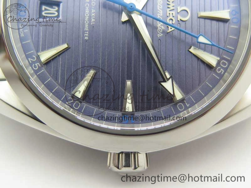 Aqua Terra 150M Master Chronometers VSF 1:1 Best Edition Light Blue Dial Blue Hand on SS Bracelet A8900 Super Clone Unique 8014