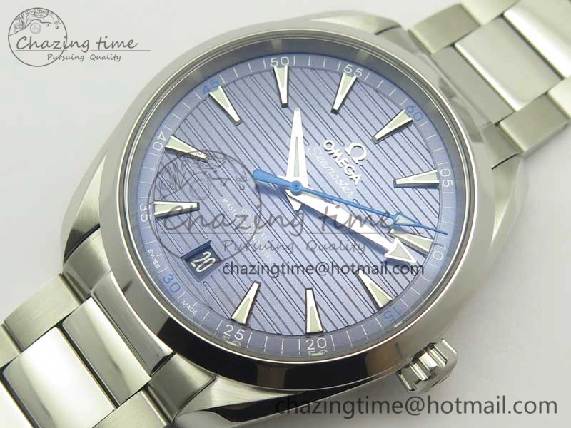Aqua Terra 150M Master Chronometers VSF 1:1 Best Edition Light Blue Dial Blue Hand on SS Bracelet A8900 Super Clone Unique 8014