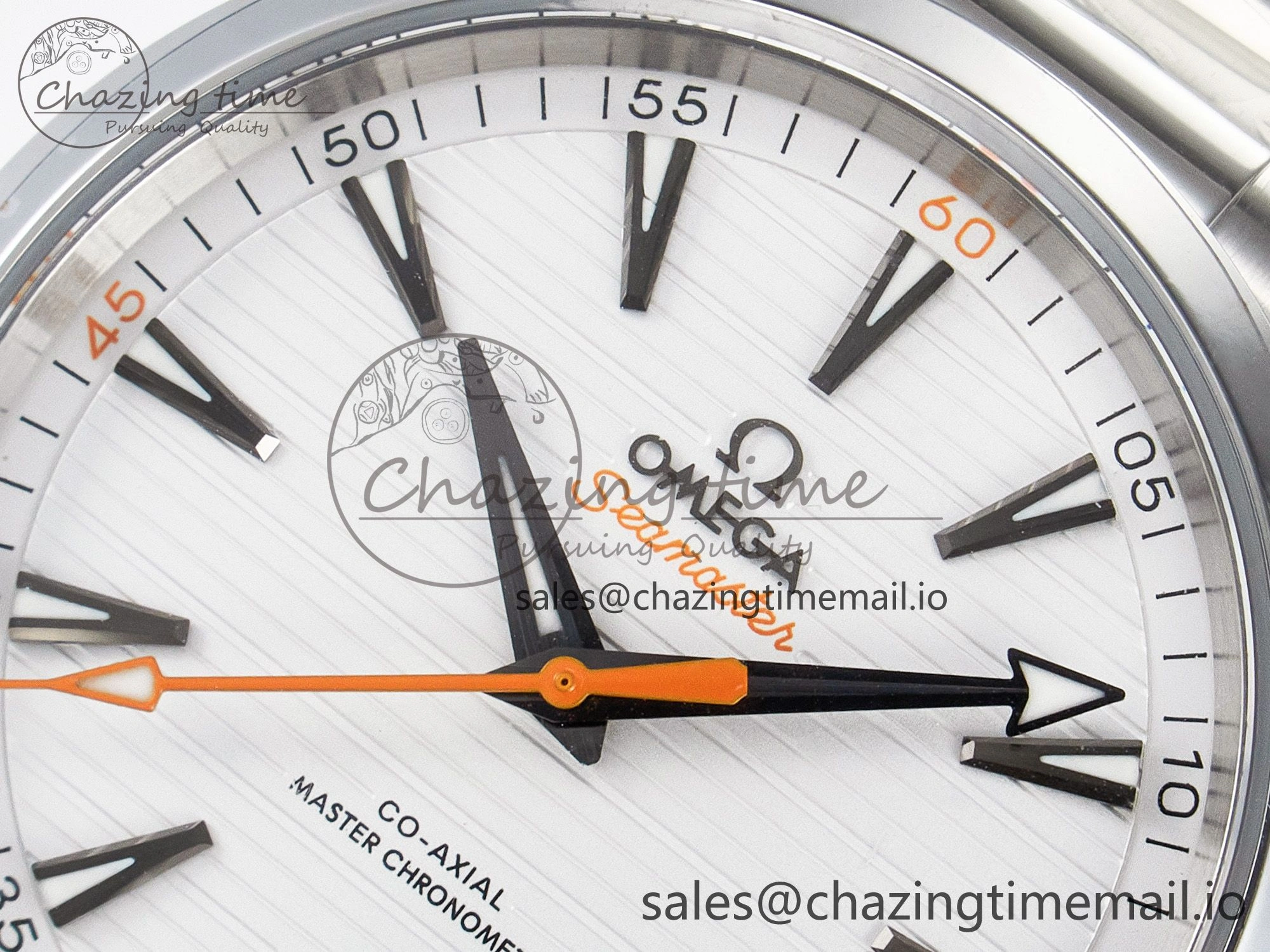 Affordable Aqua Terra 150M Master Chronometers VSF 1:1 Best Edition White Dial Orange Hand on SS Bracelet A8900 Super Clone 7650