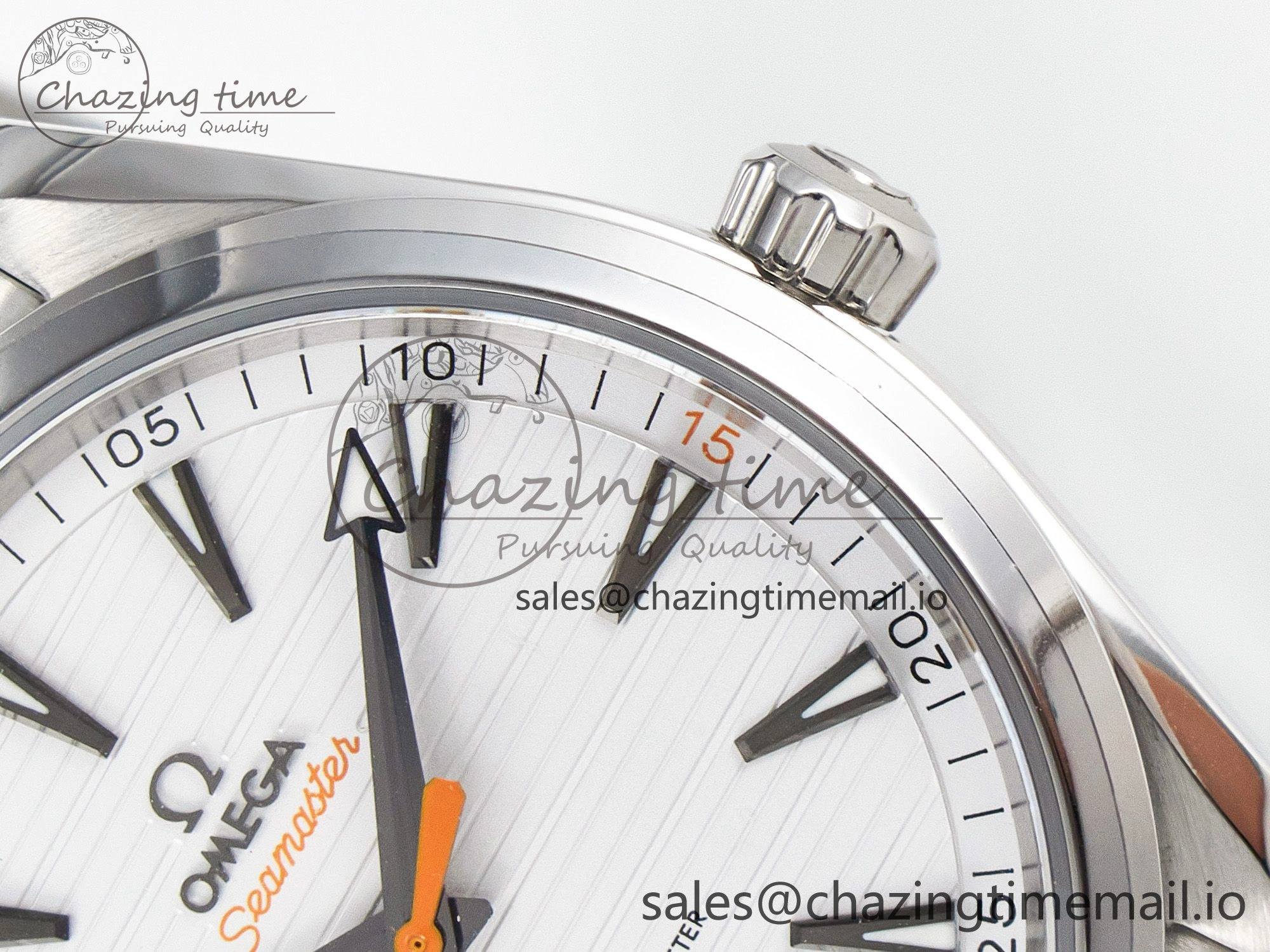 Affordable Aqua Terra 150M Master Chronometers VSF 1:1 Best Edition White Dial Orange Hand on SS Bracelet A8900 Super Clone 7650