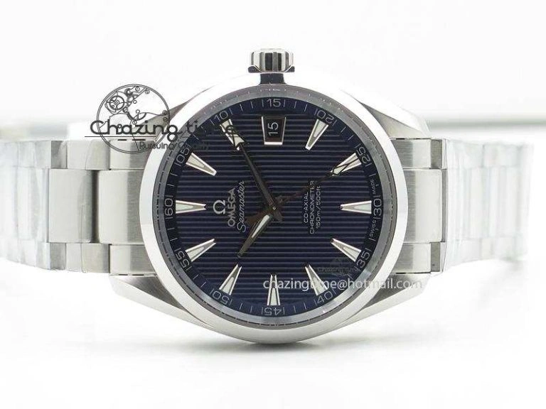 Aqua Terra 150M SS 1:1 Best Edition Deep Blue Textured Dial On SS Bracelet A Affordable 8253