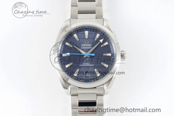 Stylish Aqua Terra 150M SS JQK 1:1 Best Edition Blue Dial Blue Hand on SS Bracelet A 7831
