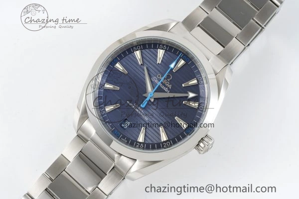 Stylish Aqua Terra 150M SS JQK 1:1 Best Edition Blue Dial Blue Hand on SS Bracelet A 7831