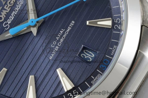 Stylish Aqua Terra 150M SS JQK 1:1 Best Edition Blue Dial Blue Hand on SS Bracelet A 7831