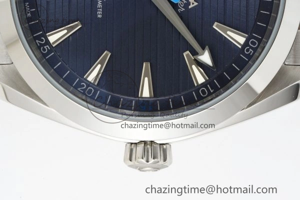 Stylish Aqua Terra 150M SS JQK 1:1 Best Edition Blue Dial Blue Hand on SS Bracelet A 7831