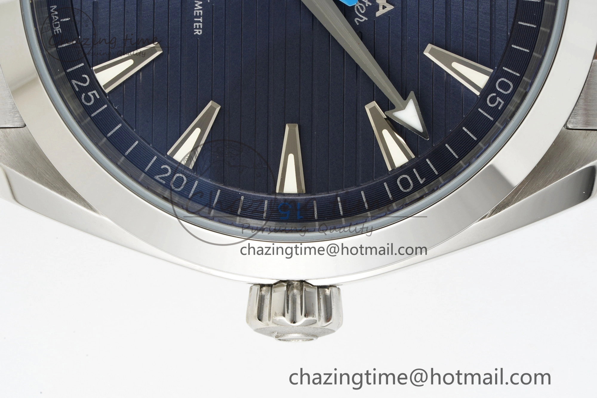 Stylish Aqua Terra 150M SS JQK 1:1 Best Edition Blue Dial Blue Hand on SS Bracelet A 7831