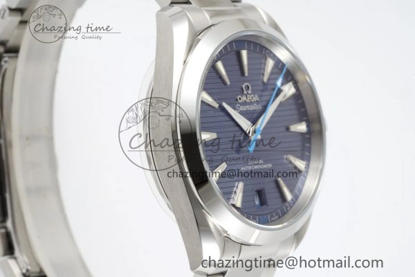 Stylish Aqua Terra 150M SS JQK 1:1 Best Edition Blue Dial Blue Hand on SS Bracelet A 7831