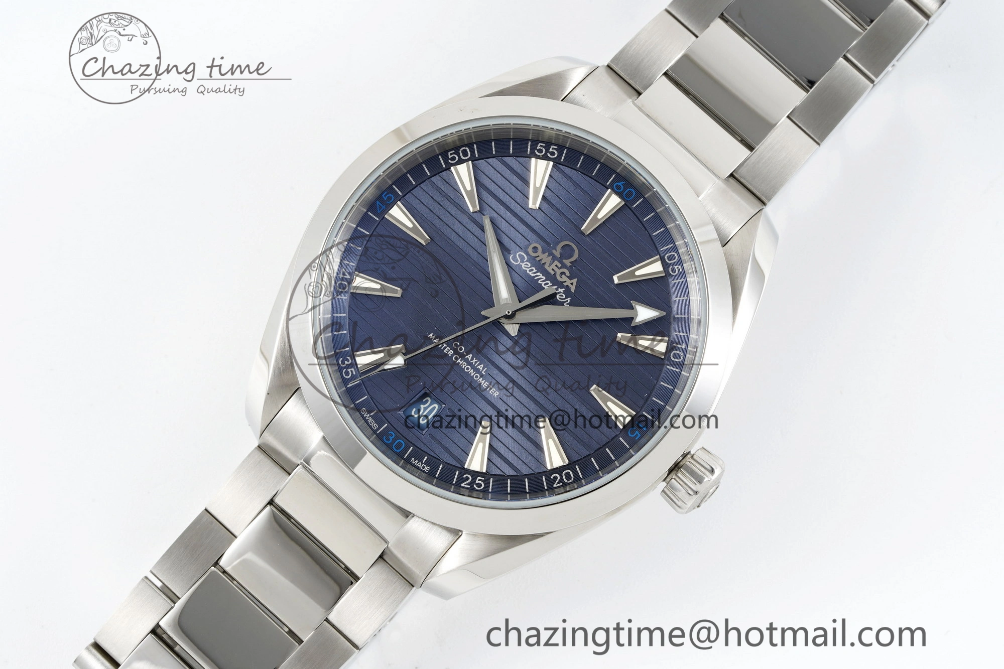 EyeCatching Aqua Terra 150M SS JQK 1:1 Best Edition Blue Dial SS Hand on SS Bracelet A 7830