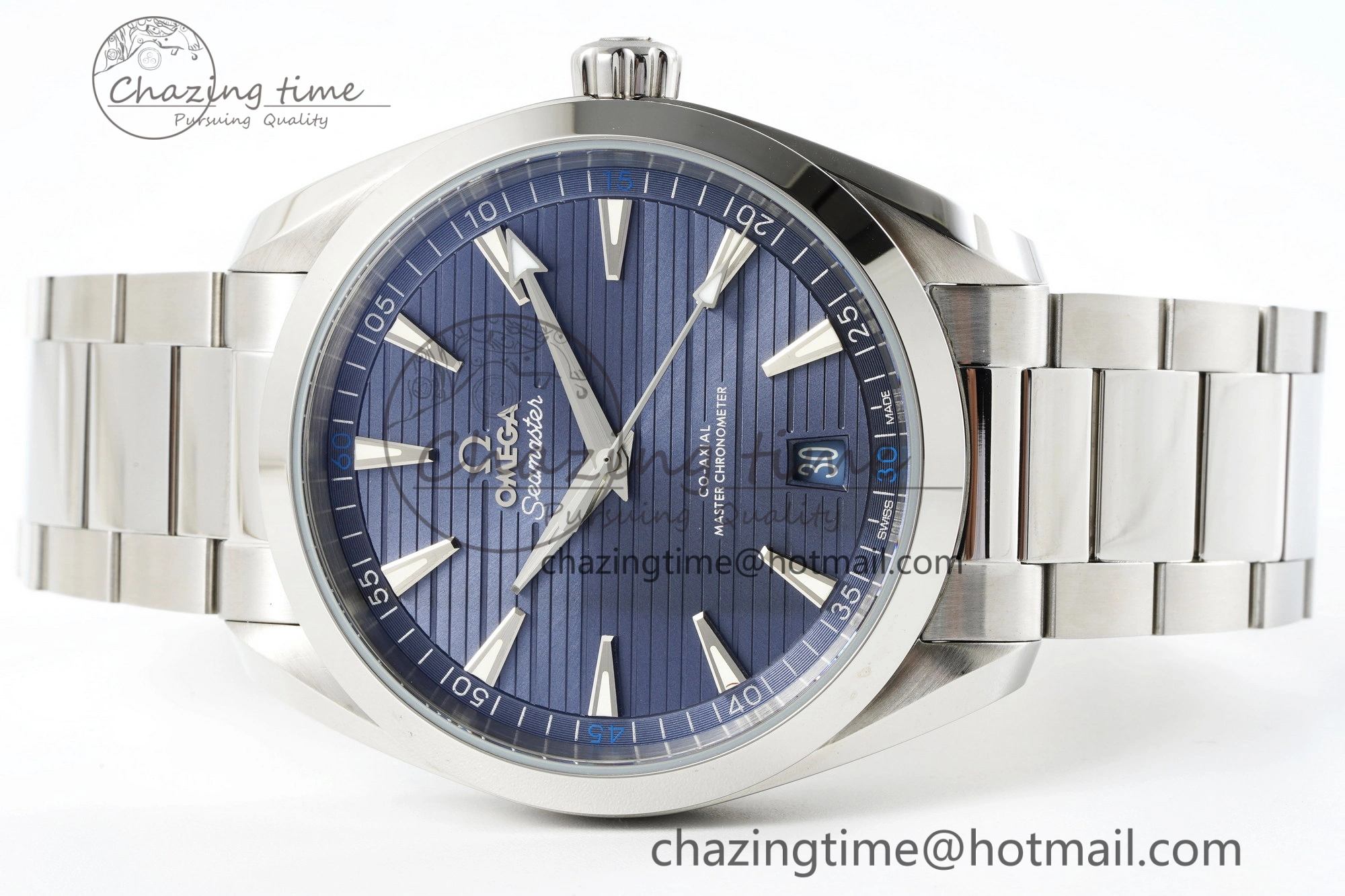 EyeCatching Aqua Terra 150M SS JQK 1:1 Best Edition Blue Dial SS Hand on SS Bracelet A 7830
