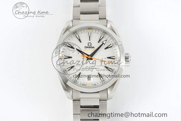Aqua Terra 150M SS JQK 1:1 Best Edition White Dial Orange Hand on SS Bracelet A NewStyle 7829