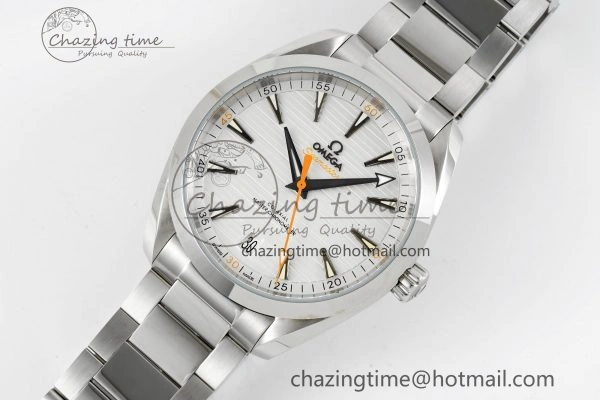 Aqua Terra 150M SS JQK 1:1 Best Edition White Dial Orange Hand on SS Bracelet A NewStyle 7829