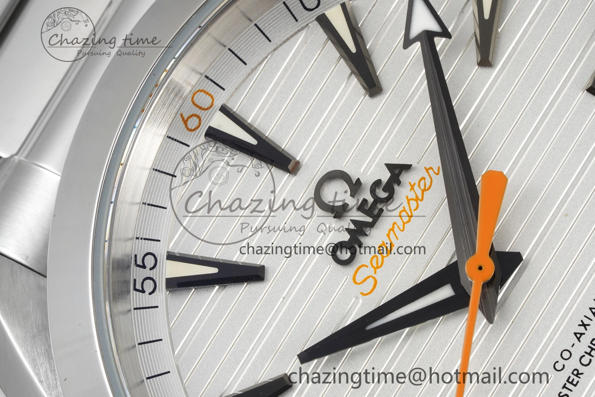 Aqua Terra 150M SS JQK 1:1 Best Edition White Dial Orange Hand on SS Bracelet A NewStyle 7829