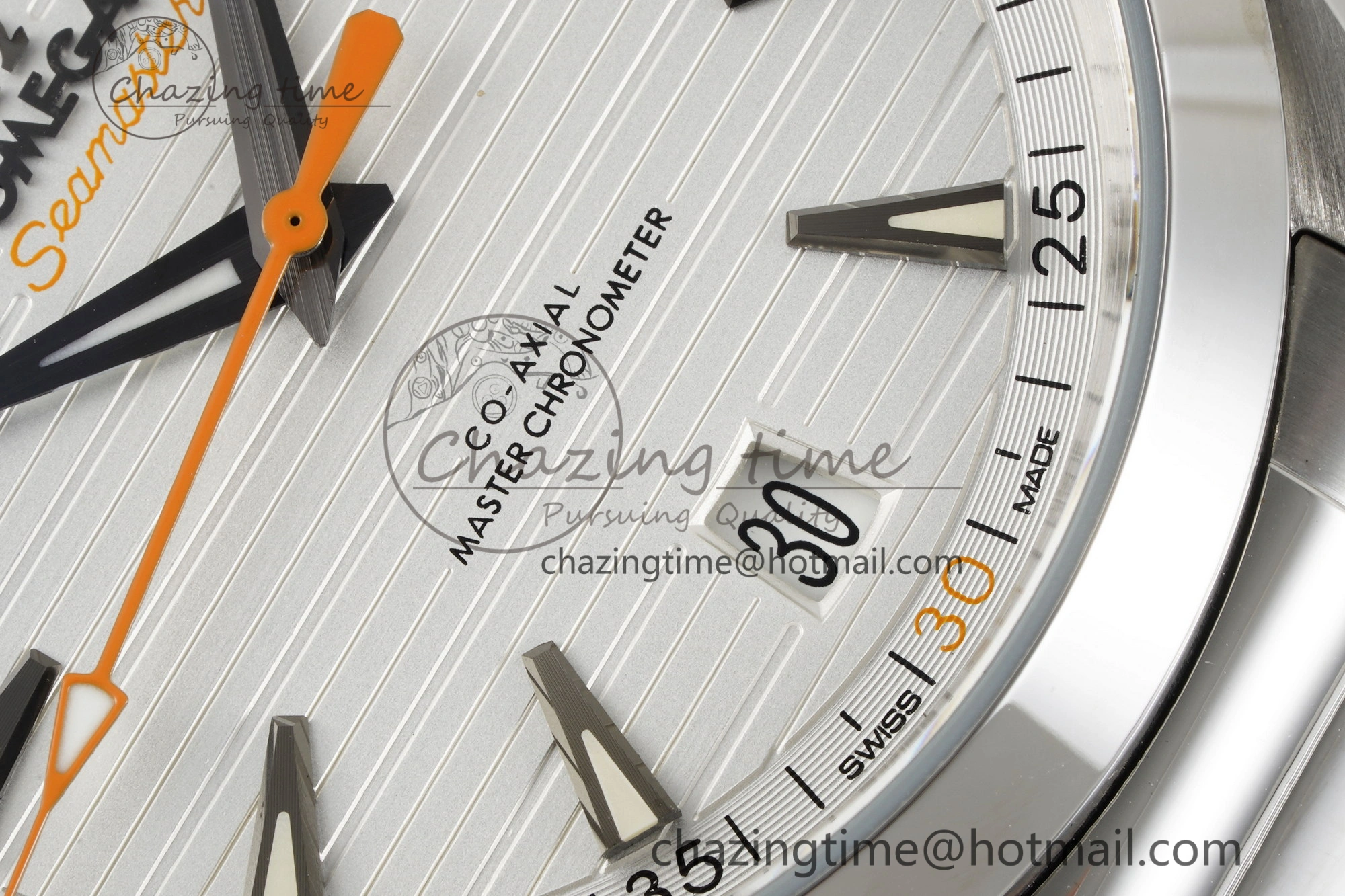 Aqua Terra 150M SS JQK 1:1 Best Edition White Dial Orange Hand on SS Bracelet A NewStyle 7829