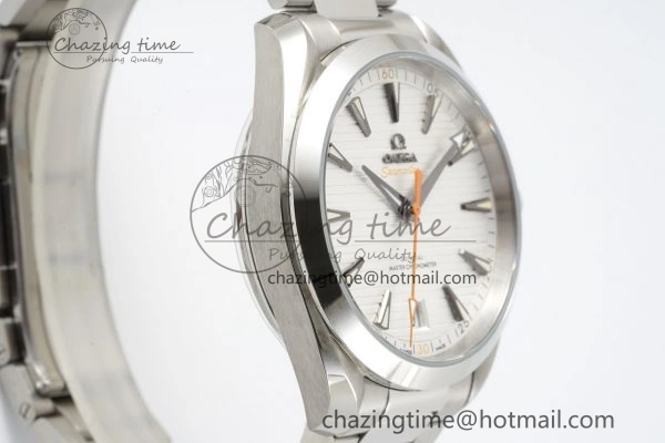 Aqua Terra 150M SS JQK 1:1 Best Edition White Dial Orange Hand on SS Bracelet A NewStyle 7829