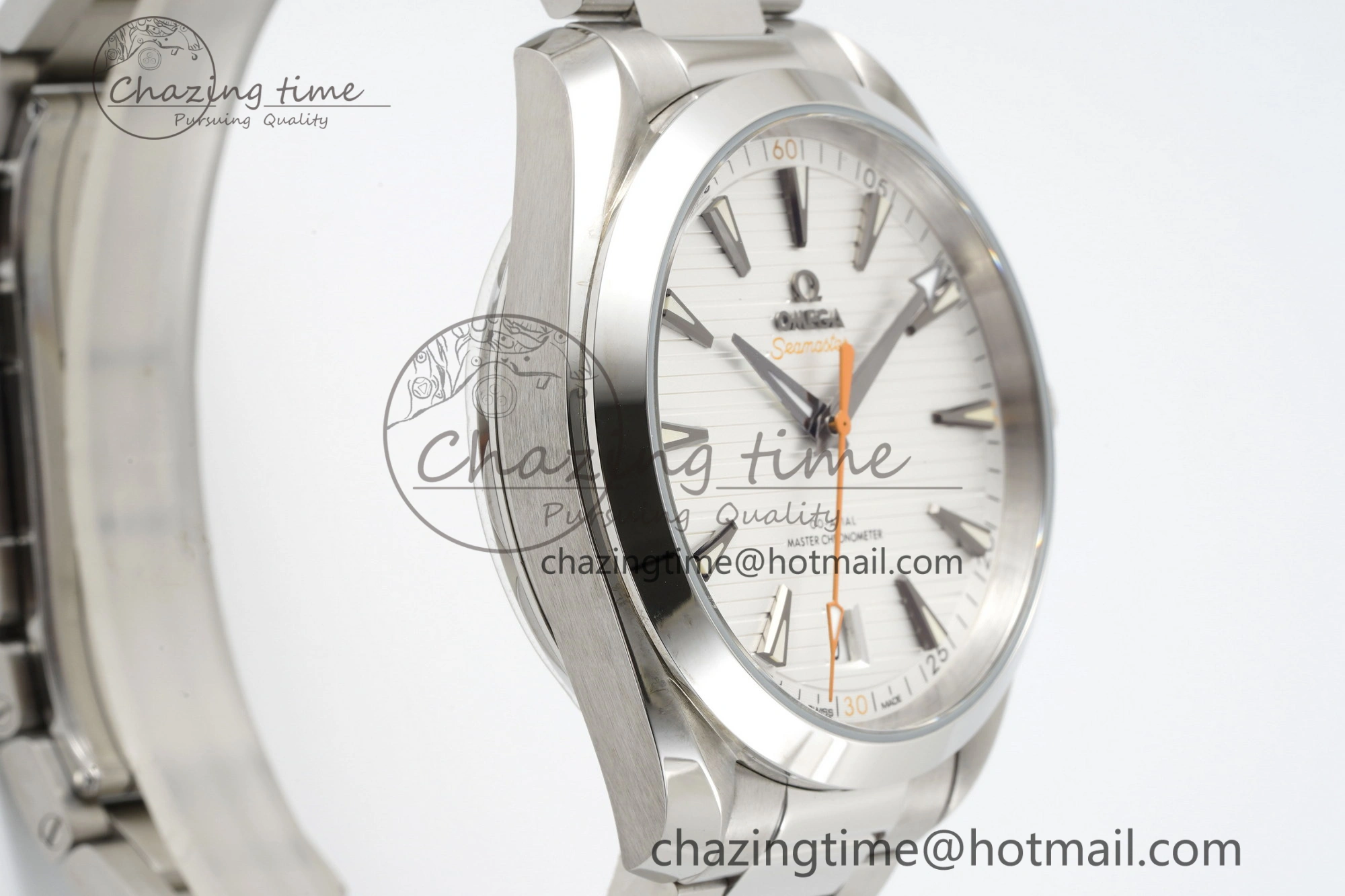 Aqua Terra 150M SS JQK 1:1 Best Edition White Dial Orange Hand on SS Bracelet A NewStyle 7829