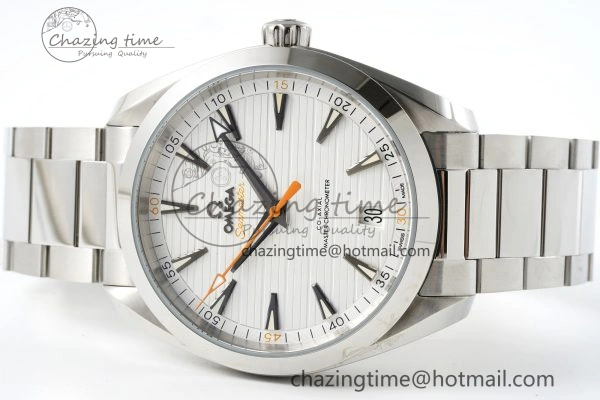 Aqua Terra 150M SS JQK 1:1 Best Edition White Dial Orange Hand on SS Bracelet A NewStyle 7829